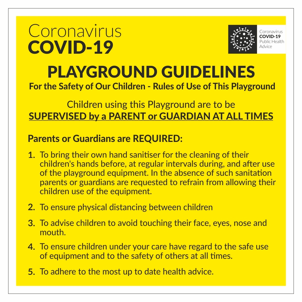COVID19 Playgrounds Guidelines COVID19 Social Distancing